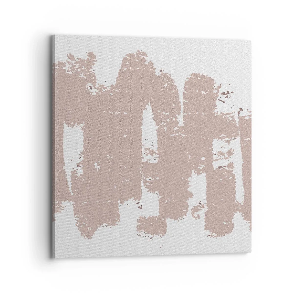 Obraz na plátne - Abstrakcia v jemnej ružovej - 70x70 cm