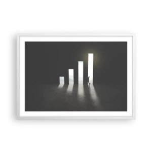 Plagát v bielom ráme - Úspech – impresia - 70x50 cm