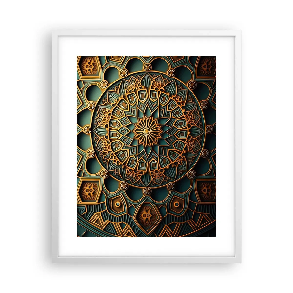Plagát v bielom ráme - V arabskom štýle - 40x50 cm
