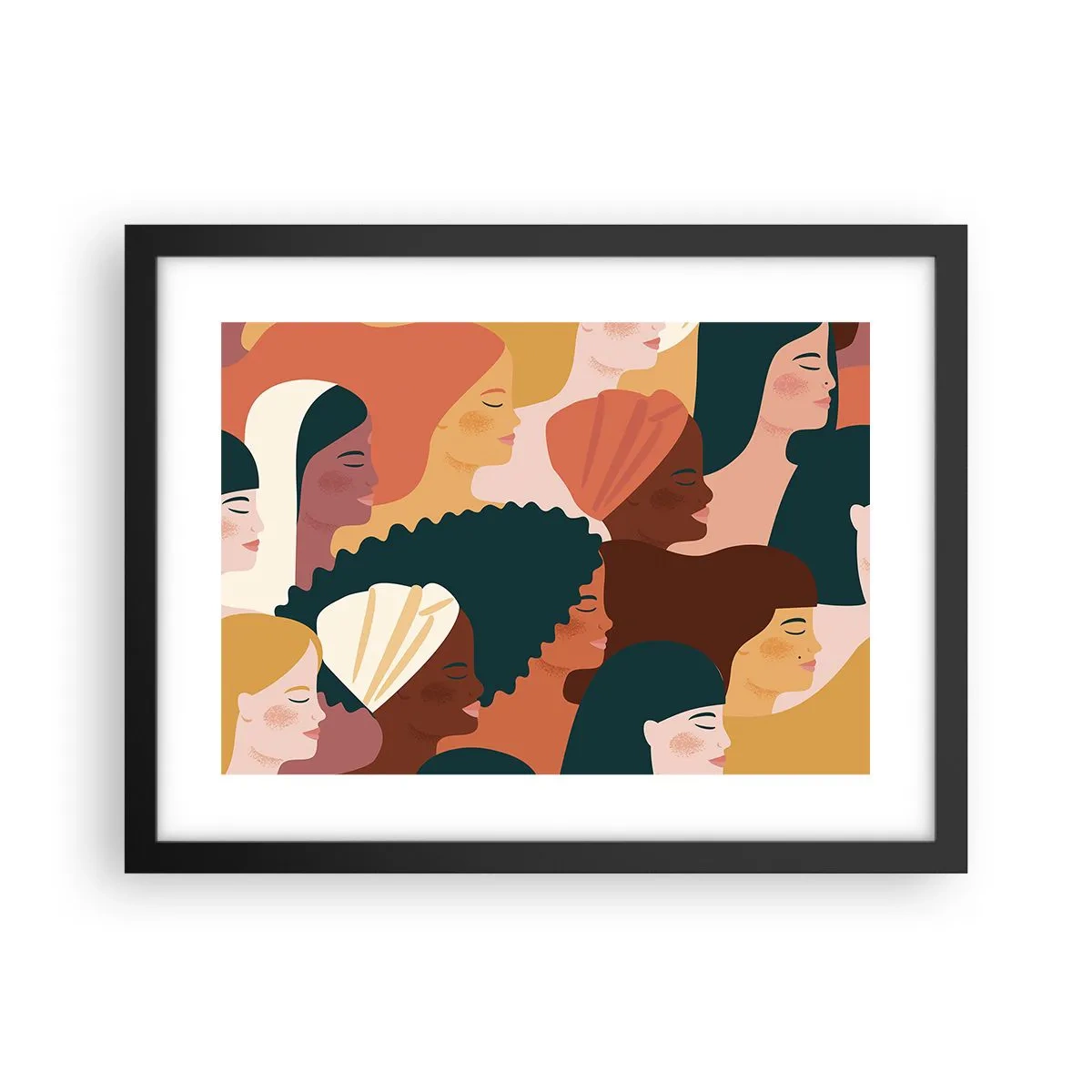 Plagát v čiernom ráme - Iba ženskosť - 40x30 cm