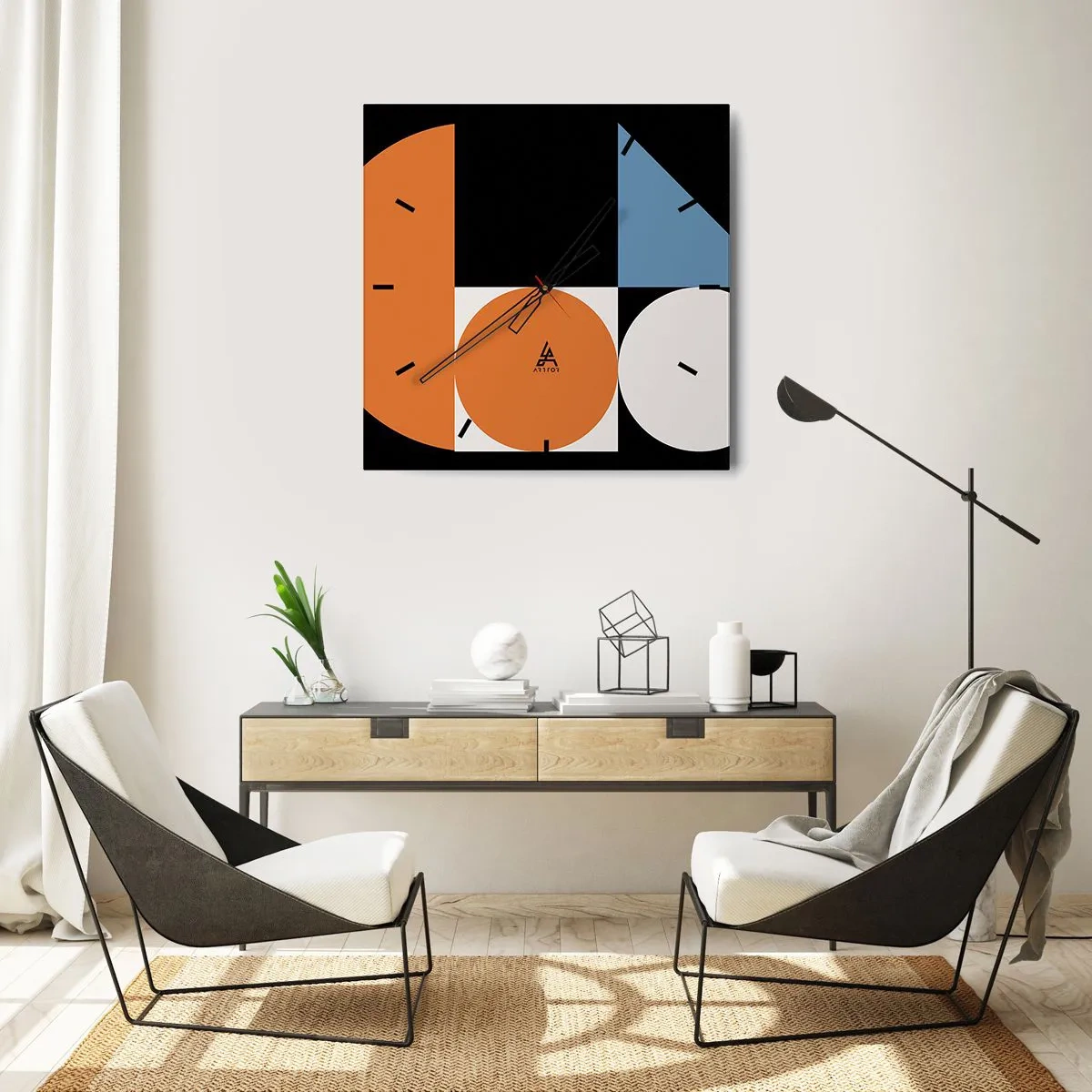 Nástenné hodiny - Figurínový systém - 40x40 cm