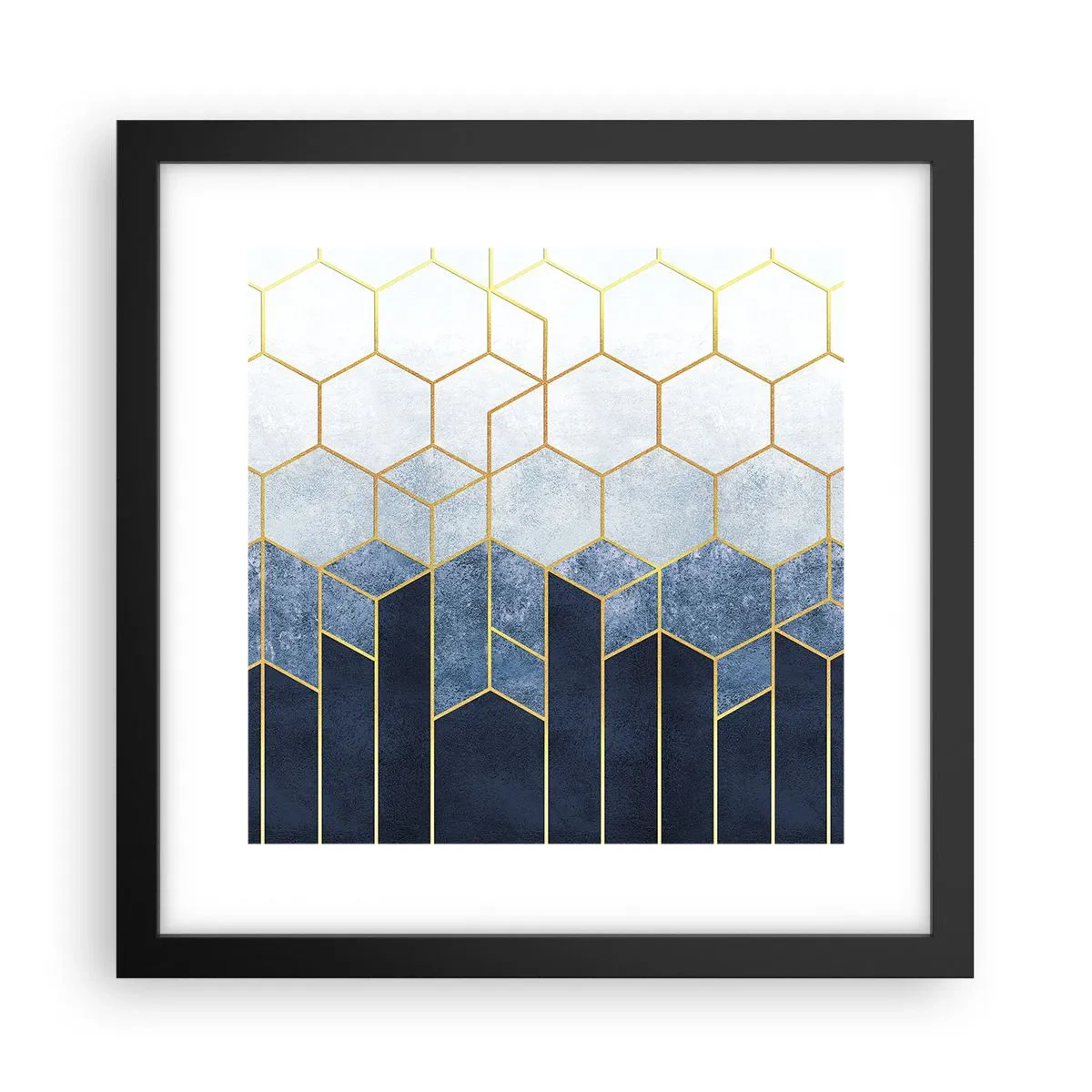 Plagát v čiernom ráme - Kompozícia v synkopickom rytme - 30x30 cm