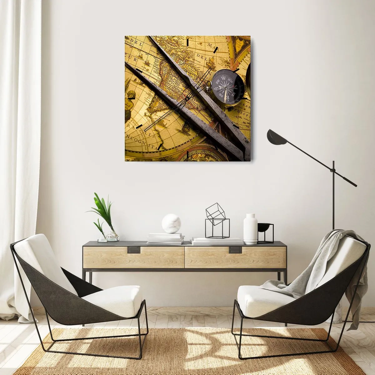 Nástenné hodiny - Kde sú tie poklady? - 40x40 cm