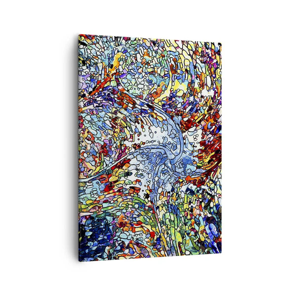 Obraz na plátne - Vitráž s kvapkami - 50x70 cm