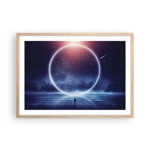 Plagát v ráme zo svetlého duba - Už sú tu... - 70x50 cm