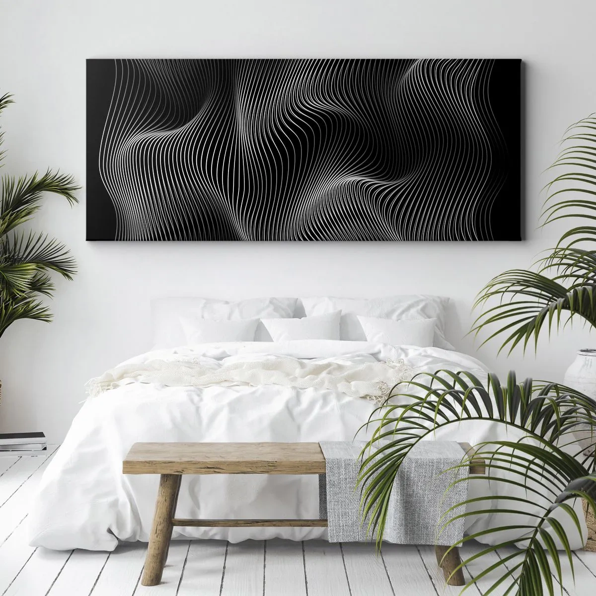 Obraz na plátne - Tanec svetla v priestore - 100x40 cm