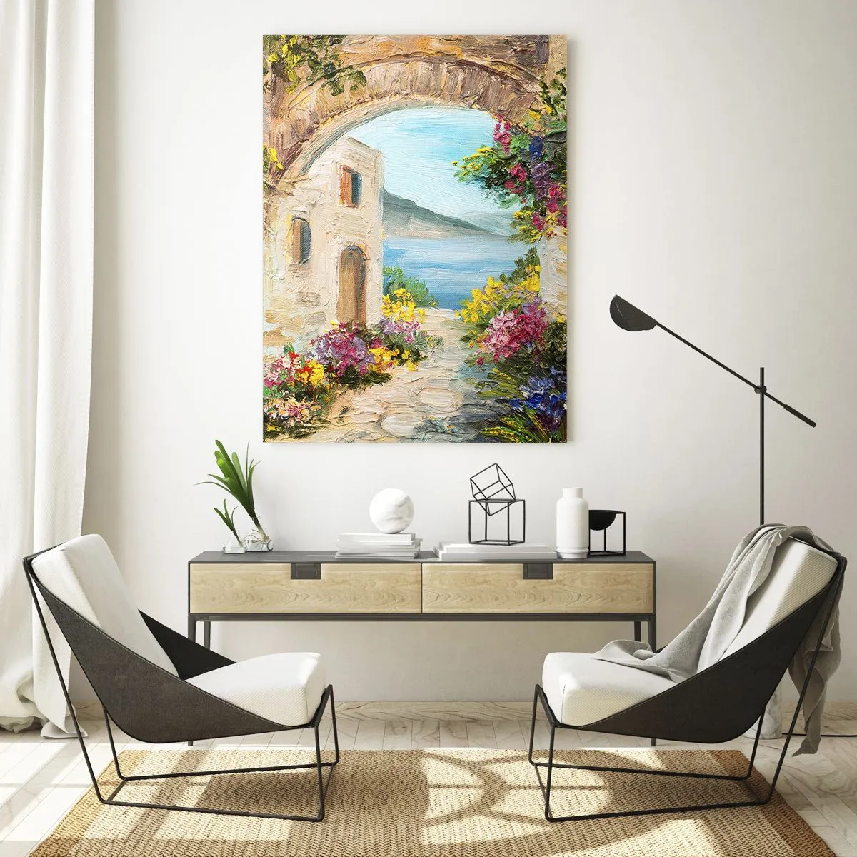 Obraz na skle - Pôvab pobrežnej krajiny - 50x70 cm