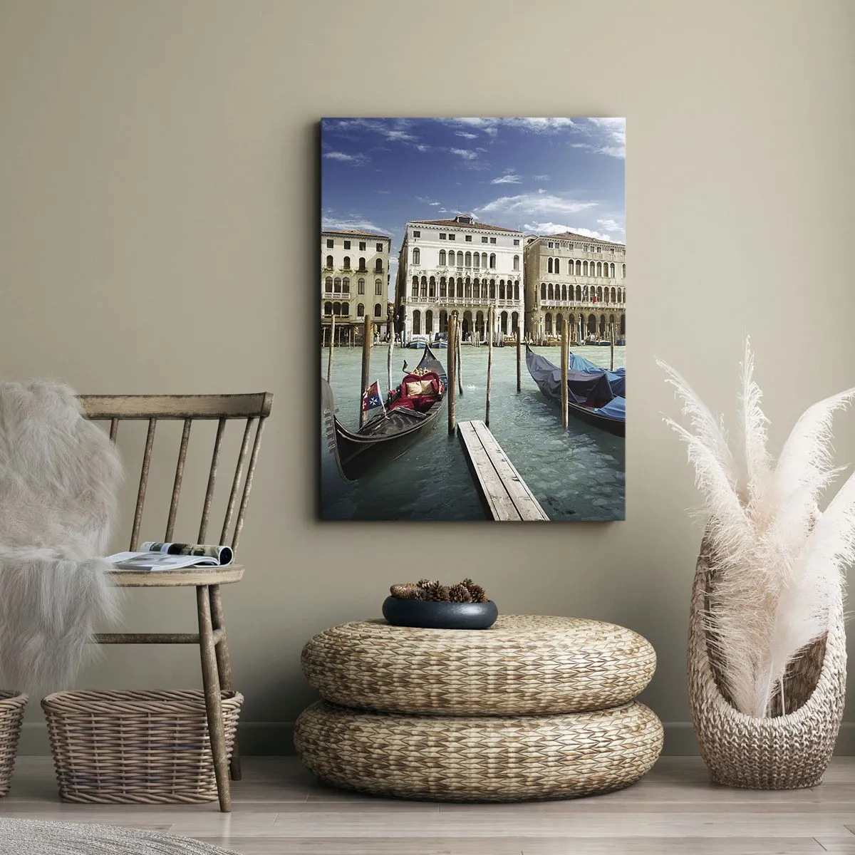 Obraz na plátne - Paláce v modrej - 65x120 cm