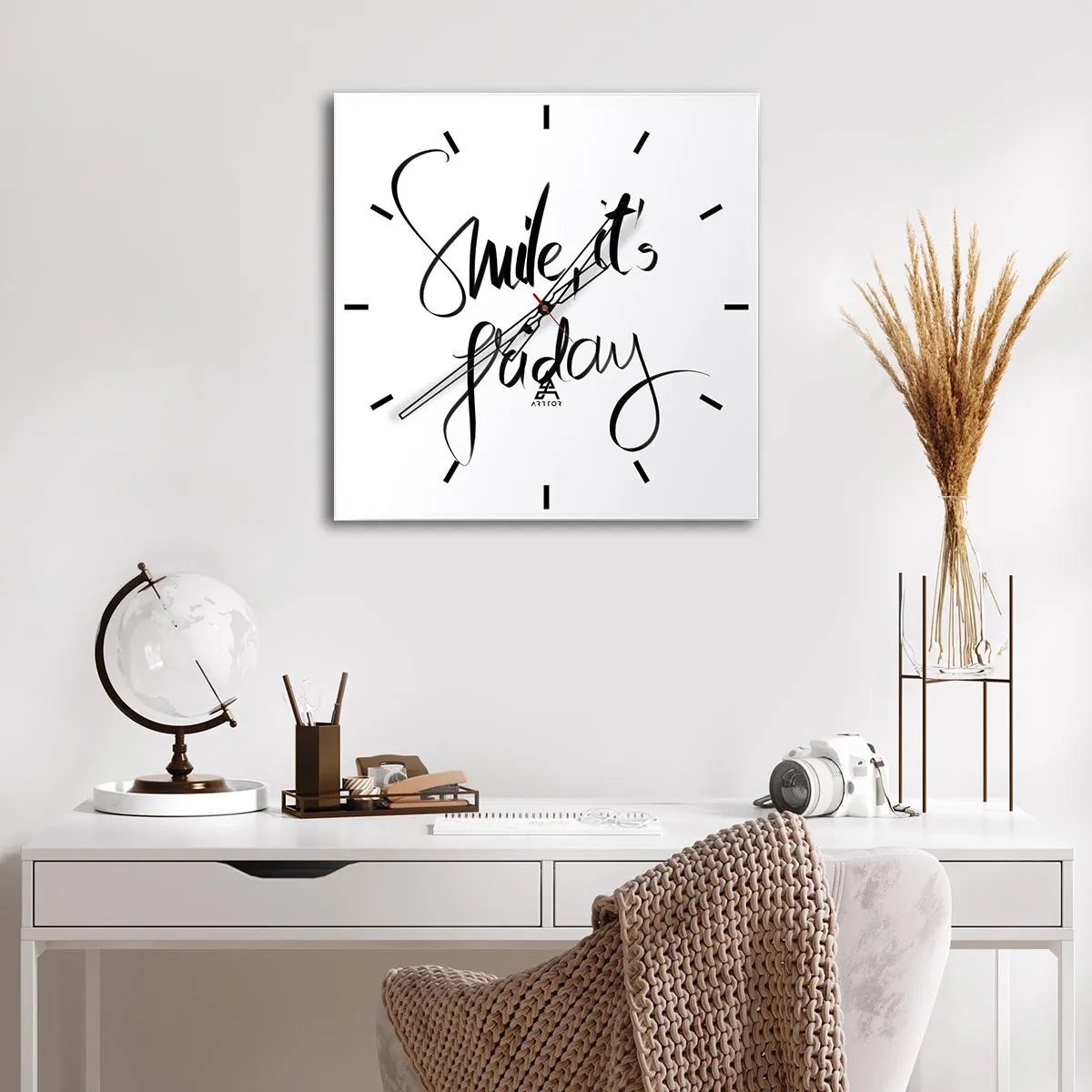 Nástenné hodiny - Naozajstná radosť - 30x30 cm