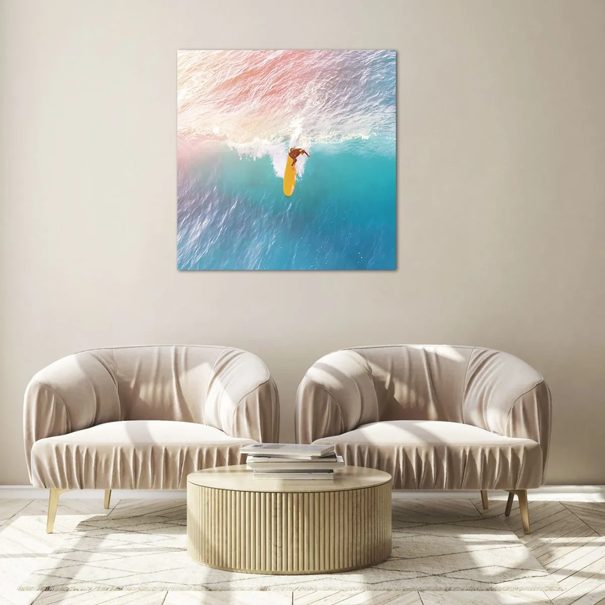 Obraz na skle - Oceanický jazdec - 50x50 cm