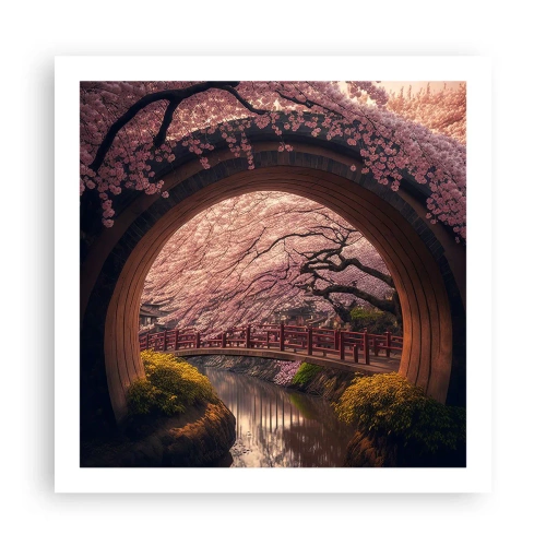Plagát - Japonská jar - 60x60 cm