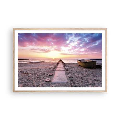 Plagát v ráme zo svetlého duba - Okamih hlbokého zážitku - 91x61 cm