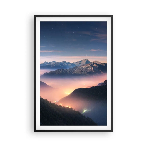 Plagát v čiernom ráme - Svetlo v údoliach - 61x91 cm