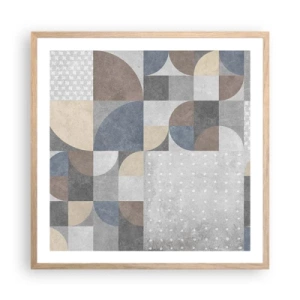 Plagát v ráme zo svetlého duba - Keramická fantázia - 60x60 cm