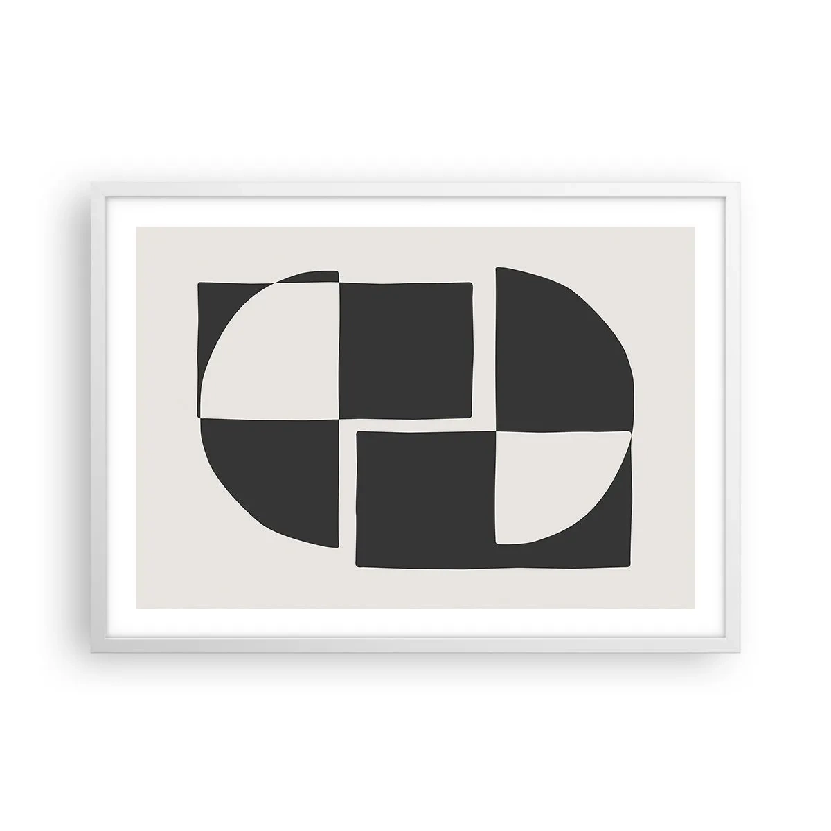 Plagát v bielom ráme - Antitéza – syntéza - 70x50 cm