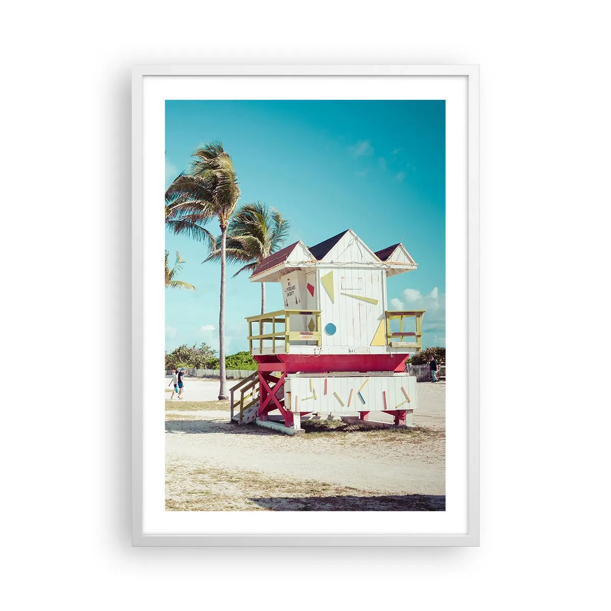 Plagát v bielom ráme - Čaká ťa krásny deň - 50x70 cm