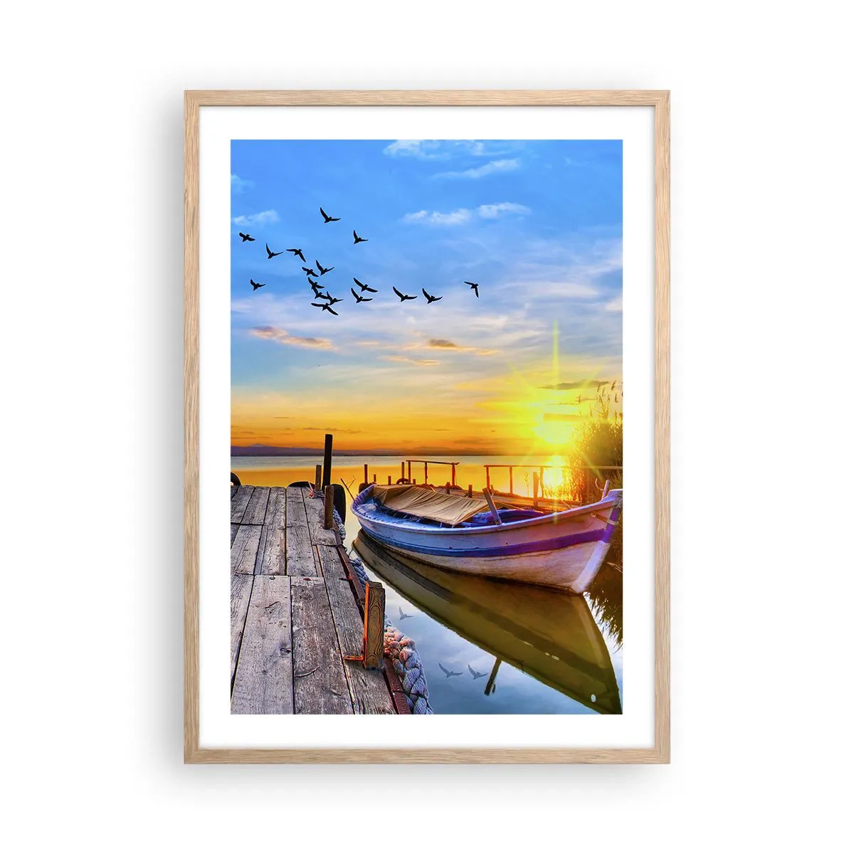 Plagát v ráme zo svetlého duba - Dovidenia, do zajtrajška - 50x70 cm