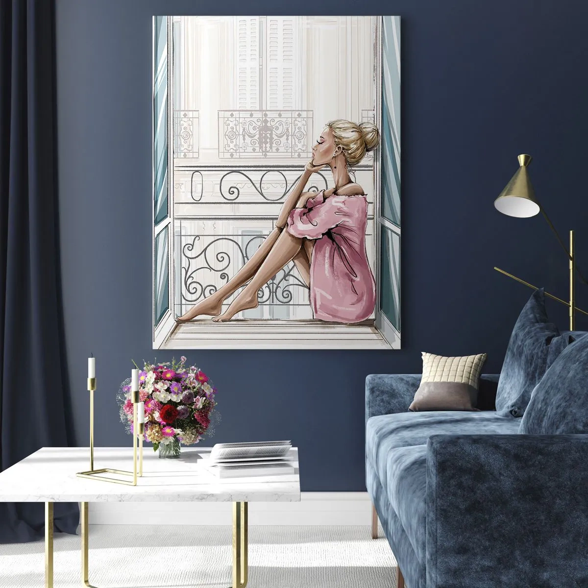 Obraz na skle - Parížske ráno - 50x70 cm