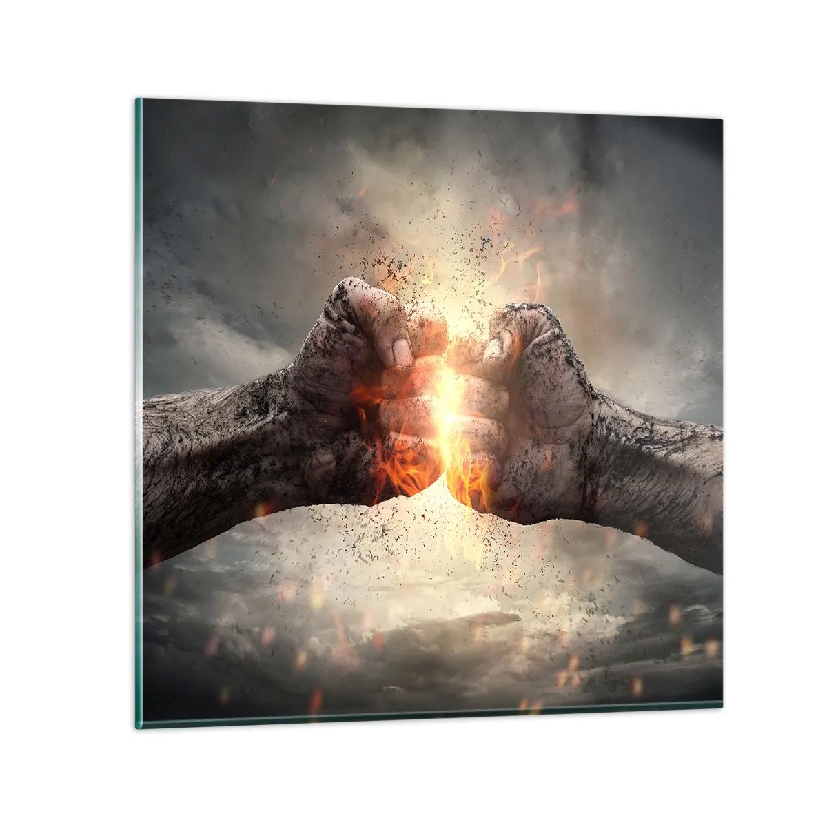 Obraz na skle - Choď do boja - 60x60 cm