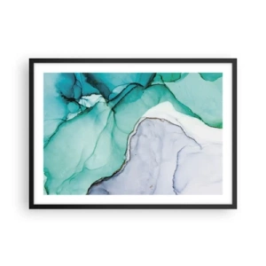 Plagát v čiernom ráme - Štúdia v tyrkysovej - 70x50 cm
