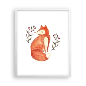 Plagát v bielom ráme - Malý hrdzavec - 40x50 cm