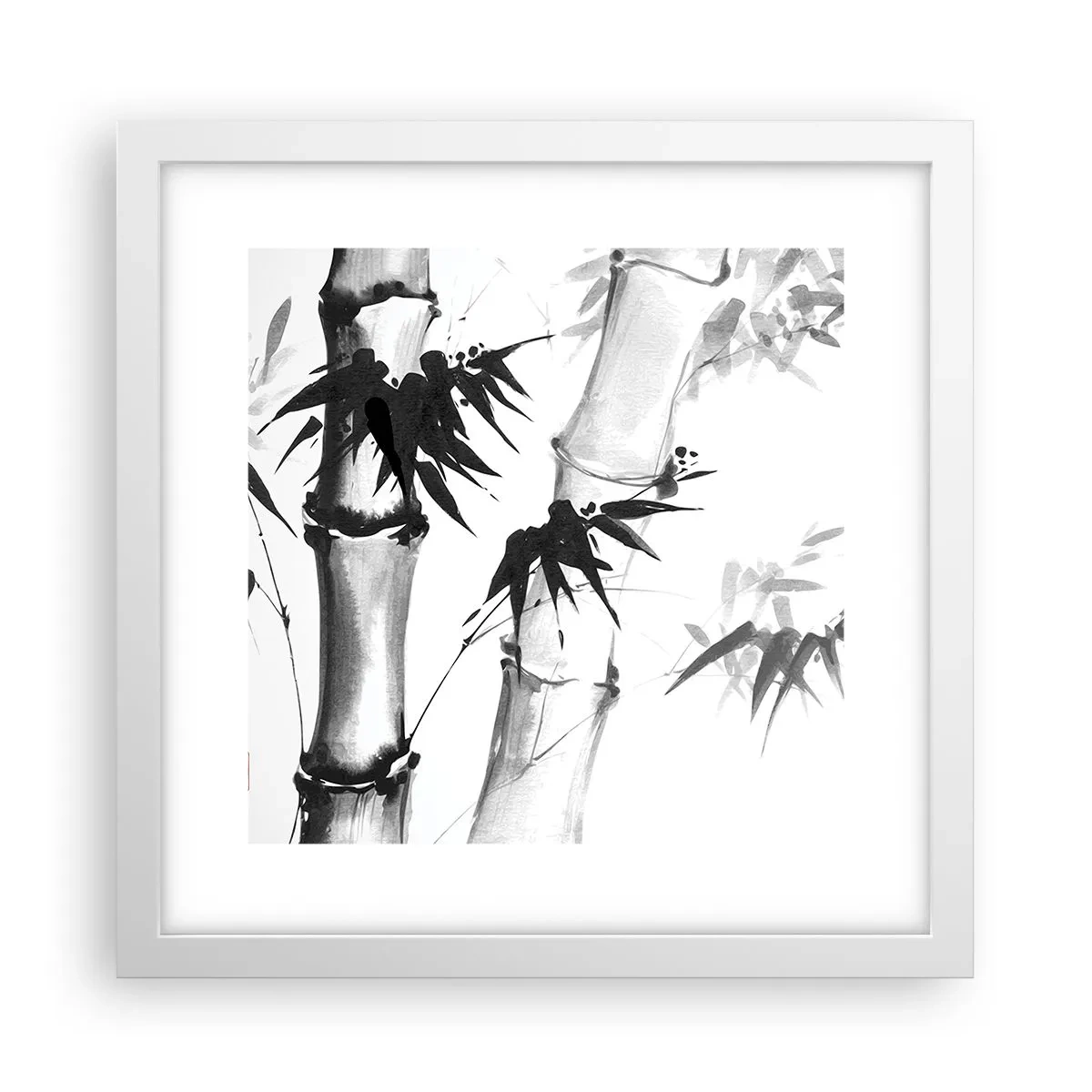 Plagát v bielom ráme - Blízky záber na orient - 30x30 cm