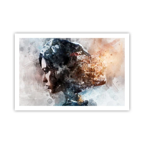 Plagát - Príbeh o dievčati s mestom v pozadí - 91x61 cm