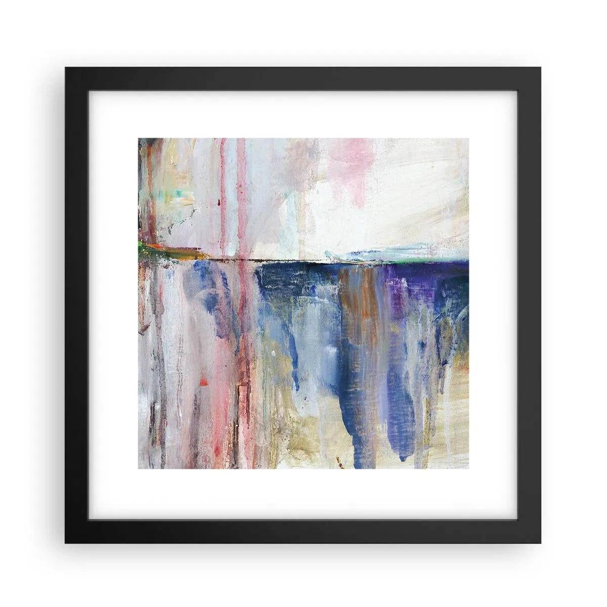 Plagát v čiernom ráme - Farebné dojmy a asociácie - 30x30 cm