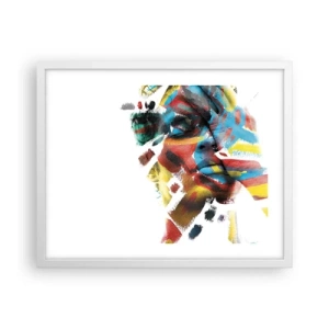 Plagát v bielom ráme - Pestrá osobnosť - 50x40 cm