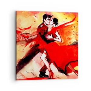 Obraz na plátne - Purpurový rytmus náruživosti - 70x70 cm