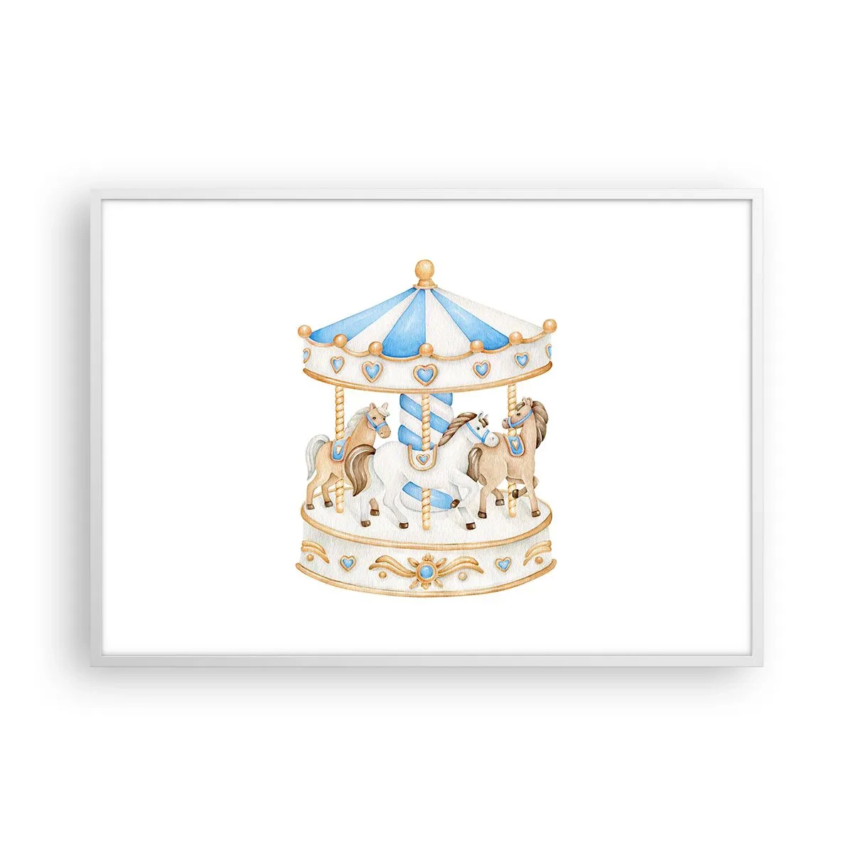 Plagát v bielom ráme - Sladké detstvo - 100x70 cm