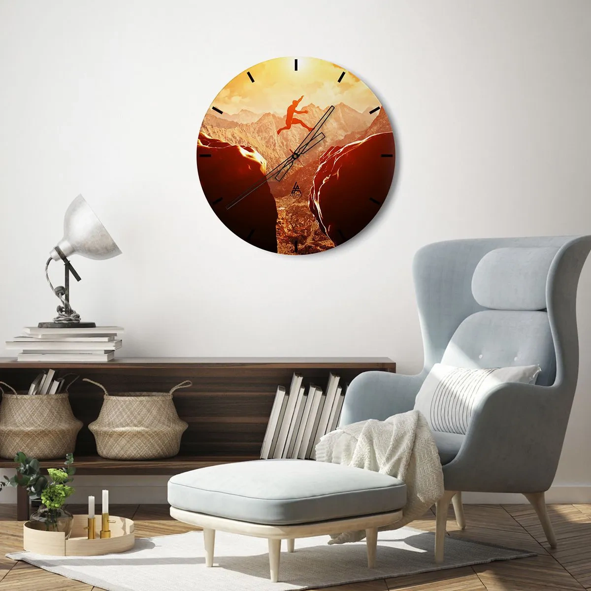 Nástenné hodiny - Prekročením hraníc - 40x40 cm