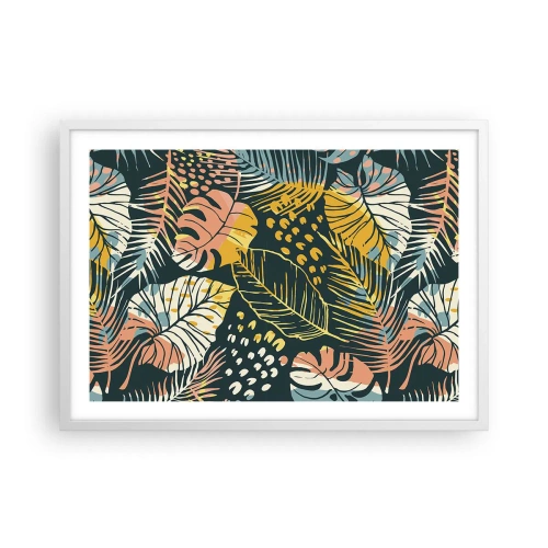 Plagát v bielom ráme - Listová fantázia - 70x50 cm