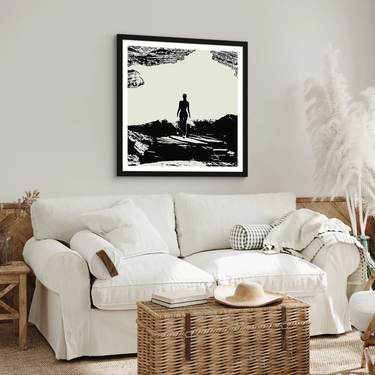 Plagát v čiernom ráme - Nový pohľad - 40x40 cm