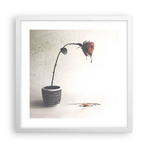 Plagát v bielom ráme - Rosa dolorosa - 40x40 cm