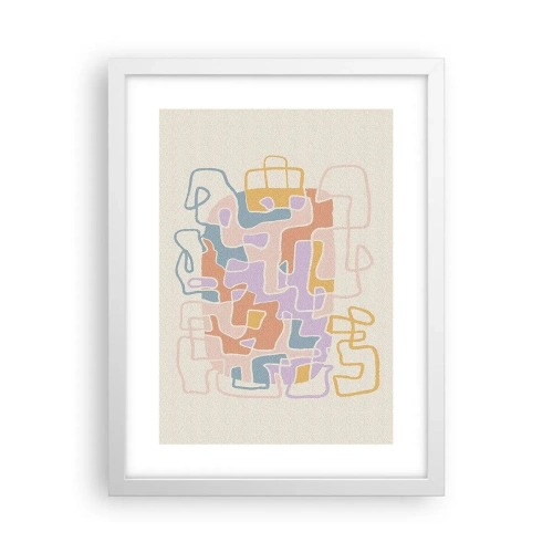 Plagát v bielom ráme - Labyrint – veselé dobrodružstvo - 30x40 cm