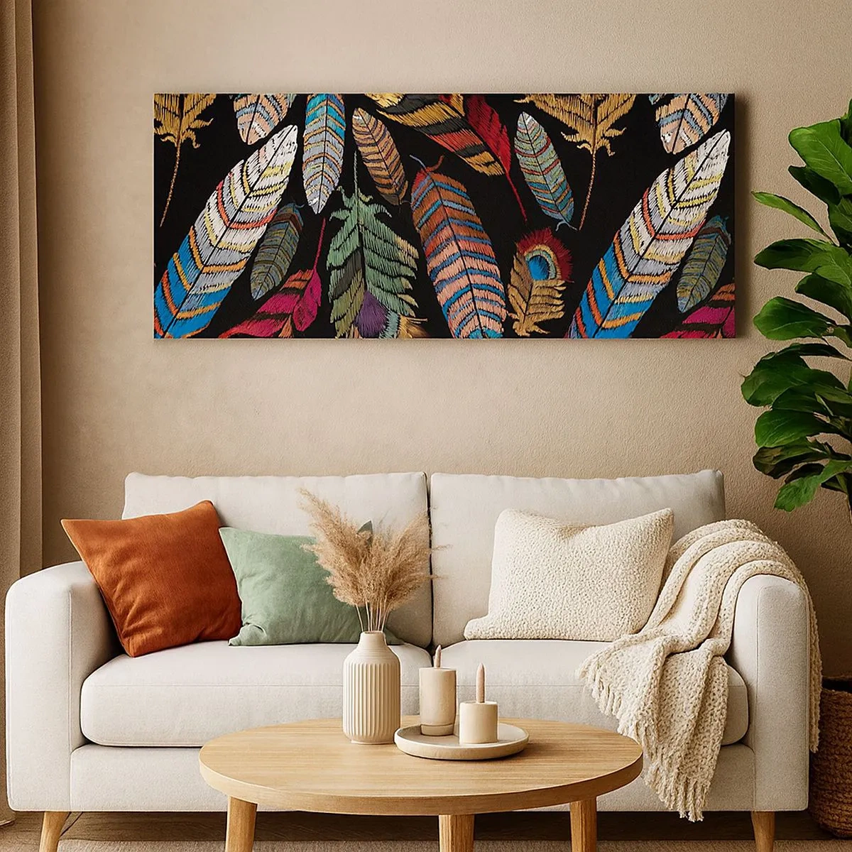 Obraz na plátne - Vtáčí karneval - 100x40 cm