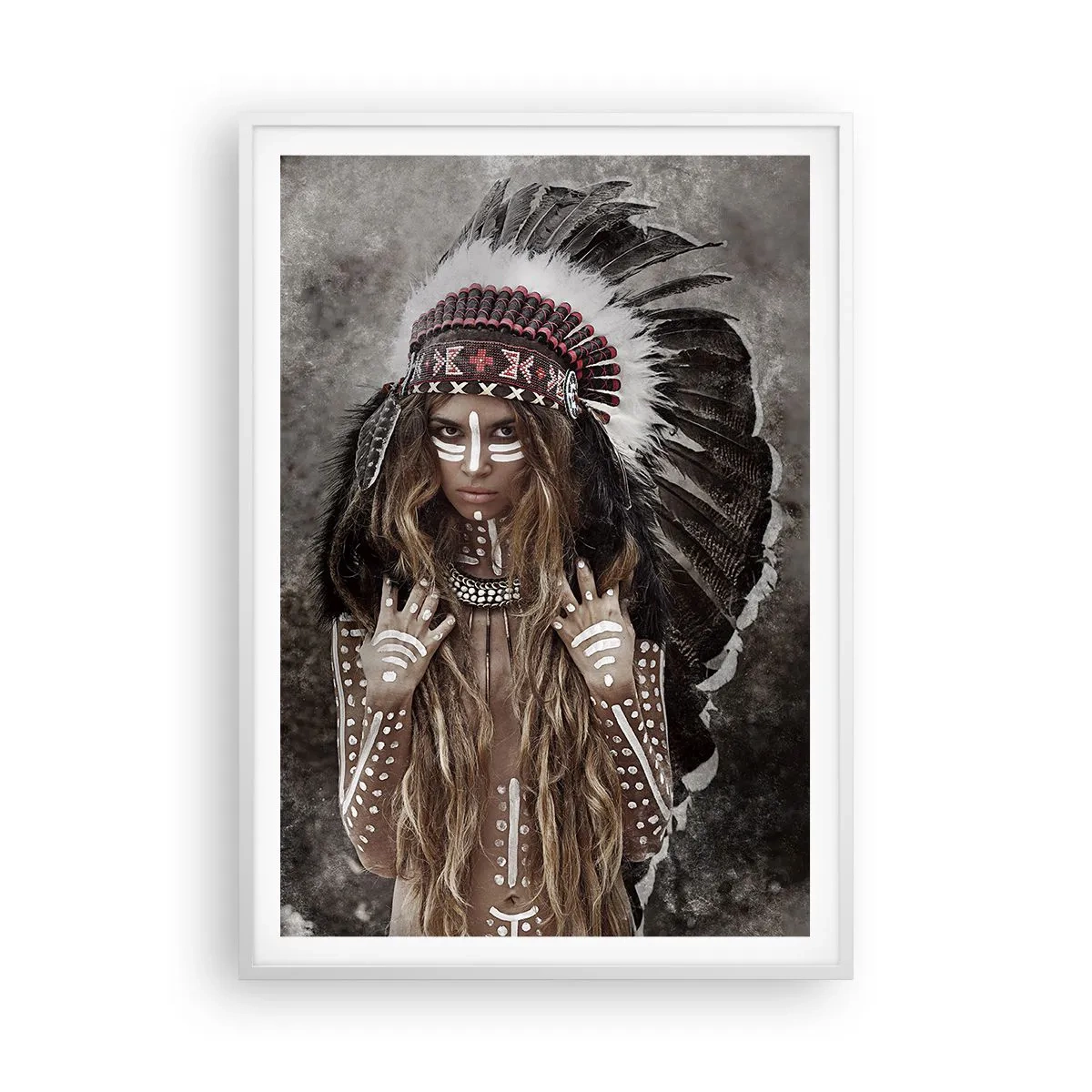 Plagát v bielom ráme - Tajomstvo kmeňovej sily - 70x100 cm