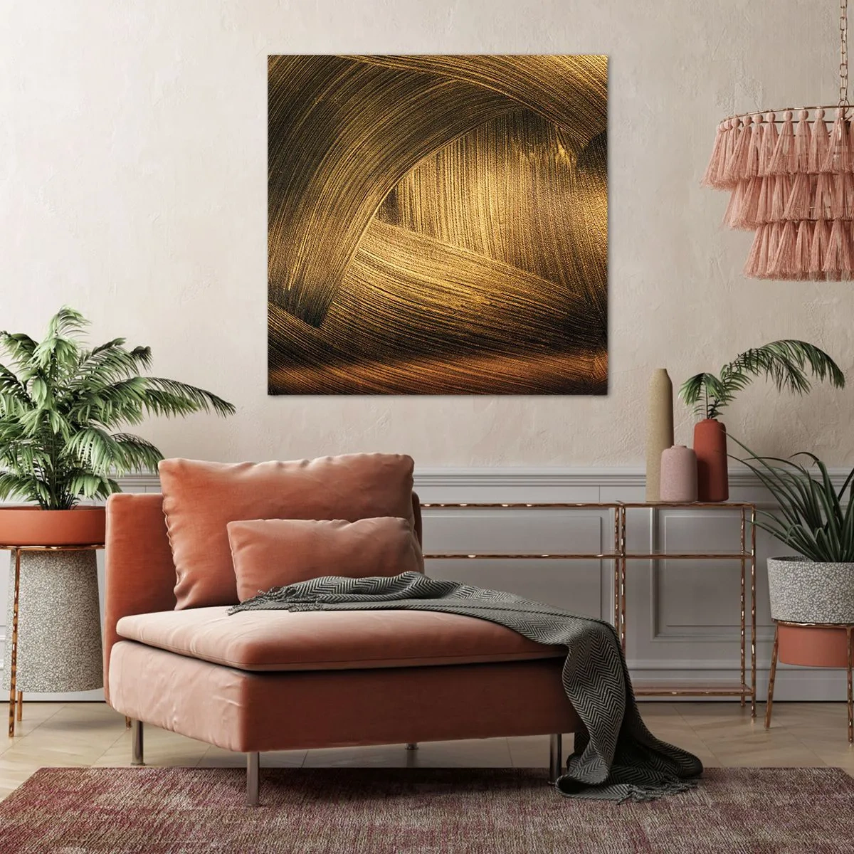 Obraz na plátne - V zlatom labyrinte - 40x40 cm