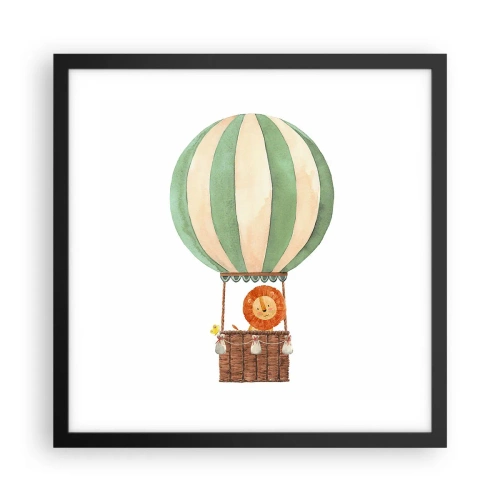 Plagát v čiernom ráme - Leonove cesty - 40x40 cm