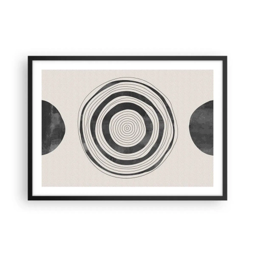 Plagát v čiernom ráme - Dôležité je to, čo je uprostred - 70x50 cm