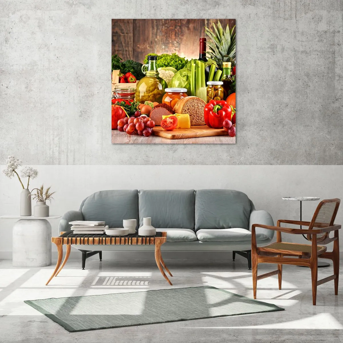 Obraz na skle - Údené, pečené, marinované - 60x60 cm
