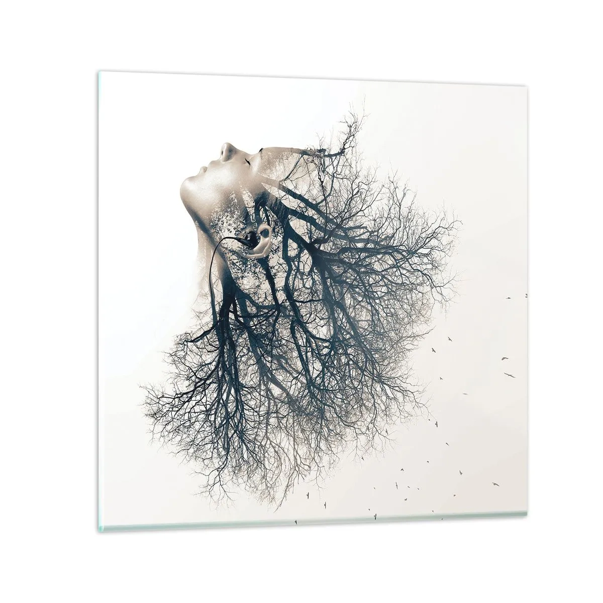 Obraz na skle - Očarená šepotom stromu - 70x70 cm