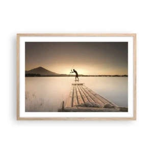 Plagát v ráme zo svetlého duba - Pred odpočinkom - 70x50 cm