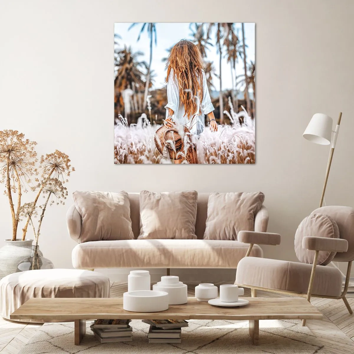 Obraz na plátne - Zrodená z trávnej páperie - 40x40 cm