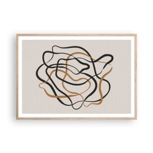 Plagát v ráme zo svetlého duba - Všetko sa pokrútilo - 100x70 cm