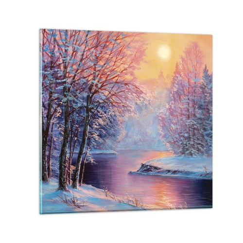 Obraz na skle - Farby zimy - 50x50 cm