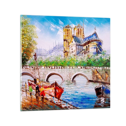 Obraz na skle - Ich čas nikdy neskončí - 70x70 cm