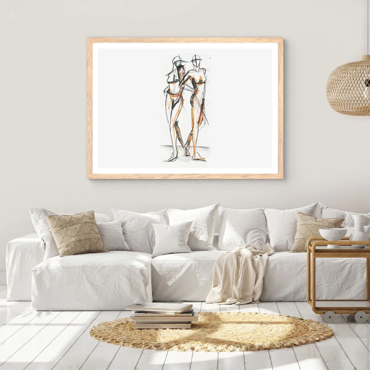Plagát v ráme zo svetlého duba - Štúdia šarmu - 70x50 cm