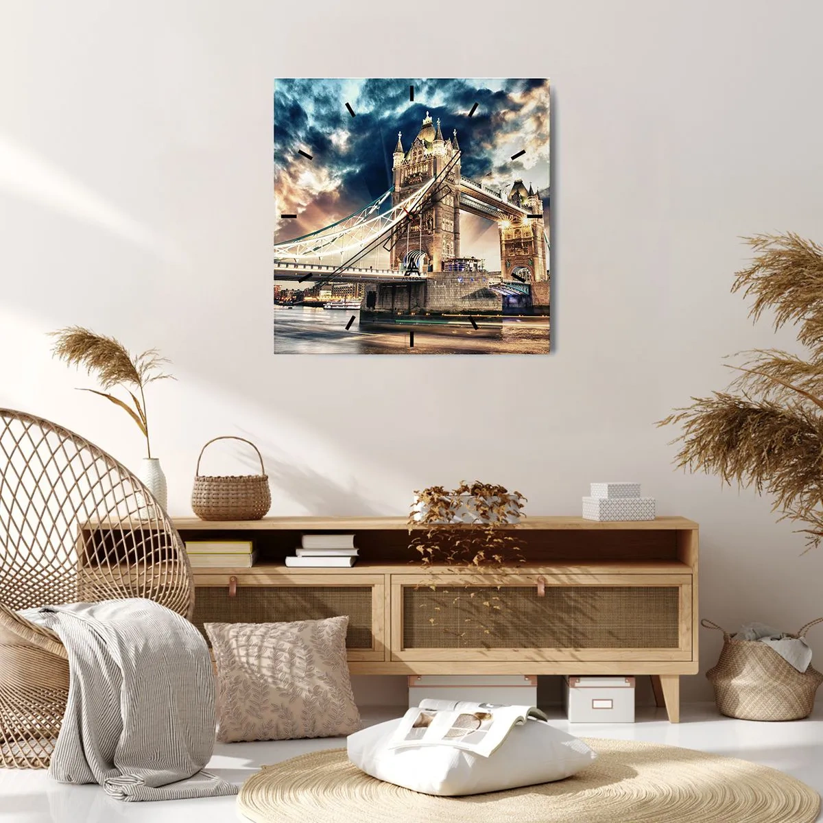 Nástenné hodiny - Pomník viktoriánskeho impéria - 30x30 cm